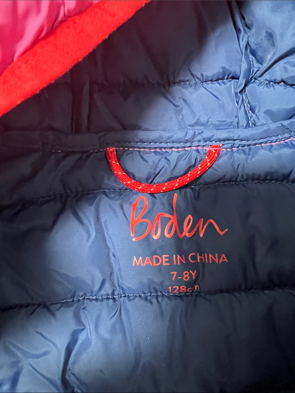 Mini Boden Kids Pack Away Jacket Pink Hooded Puffer - Picture 2 of 5